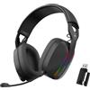 Marvo Cuffie da gioco wireless Marvo Pluz, 70W, colore argento, taglia unica