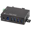 LogiLink UA0443 Hub industriale USB 3.0 LogiLink, 4 porte, nero