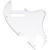 Musiclily Pro 7 Fori Battipenna TL Pickguard 3 Strati Bianco | per Chitarra Elettrica tipo Fender F-Hole Hybrid Tele