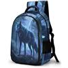 WECECE Zaino Scuola Wolve Motif Studenti 10 Anni Zaino per Computer Animal Wolf Pattern Bambina Classe 3-5 Borsa Scuola, Durable Resistente Viaggio Uso Quotidiano Daypack