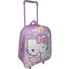 CARTOON Zaino Trolley Hello Kitty Sanrio 28 cm con Maniglia Estensibile