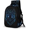 WECECE Zaino Scuola Fox Motif Alunni 9-12 Anni Zaino Scolastico Animal Print Bambina Classe 4-6 Cartella Scolastica Impermeabile Resistente Scuola e Tempo Libero Daypack