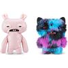 Fuggler Butt Ugly Pets Serie 1 da 23 cm di ZURU, peluche Funny Ugly Monster, 2PK(Squidge - Hairless Rat and Reek-O - Black Cat)