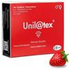 realGOOS preservativi profilattici condom economici colore rosso aroma fragola unilatex confezione risparmio da 144 pz
