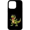 Funny Party Designs Custodia per iPhone 15 Pro Max T-Rex con occhiali da sole Dinosauro