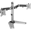 myWall My Wall HL 56-2 L - Supporto doppio per monitor, 43,2 cm (17) - 81,3 cm (32), colore argento, regolabile in altezza, girevole
