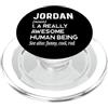Jordan Name Apparel for Men Women by RJ Giordania Nome - Divertente Definizione del nome - Dizionario del nome PopSockets PopGrip per MagSafe