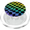 Classic Checkered Checkerboard Vintage D Arcobaleno Checker Swirl Checkers A Scacchi PopSockets PopGrip per MagSafe