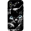 Gatto carino, amante dei gatti, regalo, Custodia per iPhone X/XS Gatto Strappo Buco Divertente Carino Gatto regalo Gatti
