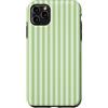 Y2K Retro Aesthetic Stripes Pattern Desi Custodia per iPhone 11 Pro Max Y2K Verde Salvia Menta Morbida Striscia Vintage Retro Carino Estetica
