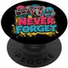 Funny Elephant Never Forgets 80s Music L Divertente cassetta Boom Box degli anni '80 Elephant Never Forget PopSockets PopGrip Adesivo