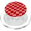 Classic Checkered Checkerboard Vintage D Scacchi a scacchi rosa e rossi PopSockets PopGrip per MagSafe