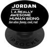 Jordan Name Apparel for Men Women by RJ Giordania Nome - Divertente Definizione del nome - Dizionario del nome PopSockets PopGrip Adesivo