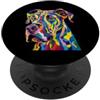 Great Dane Puppy Lover PS Grande Alano Geometrico Pop Art Closeup Ritratto Cucciolo Faccia PopSockets PopGrip Adesivo