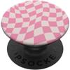 Cute Square Checkers Cute Pattern Design Swirl Scacchiera Vintage Rosa A Scacchi PopSockets PopGrip Adesivo