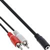 InLine 24088 Cavo Audio Jack, Nero