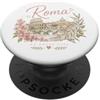 Bella Italia Studio Women Girls Mom Moth Roma Italia Vintage Travel Floral Italian Graphic Donna PopSockets PopGrip Adesivo