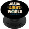 Religious Christian Bible Verse - Dresse Jesus is The Light of The World John 8:12 Christian Verse PopSockets PopGrip Adesivo