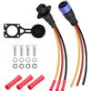 CERRXIAN Set di prese per motore di traina, connettore di alimentazione DC per barca marina da 3 pin 8AWG 50Amp, connettore rapido per motore di traina impermeabile, connettore maschio e femmina per