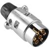 ETUKER Spina rimorchio 7 poli maschio metallo,12V metallo spina 7 poli rimorchio,Spina 7 Poli 12v Gancio Traino in alluminio,Norma ISO 1724