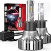 KATUR Lampadine H3 LED Canbus 110W, 20000LM 6000K-6500K Xenon Bianco IP65 Impermeabile Kit Lampade LED H3 Fari Abbaglianti o Anabbaglianti per Auto(2 Pezzi)