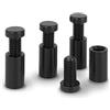 PrecisionGeek® Distanziali per Insegne in Alluminio - Supporti da Parete per Pannelli - Varie Misure e Colori (Nero, Ø12 mm × 20 mm)