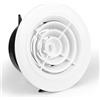 LALAGO 1 pezzo Griglia di Ventilazione Rotonda in ABS 100mm con Protezione Dagli Insetti Bianco, Griglia Aerazione Regolabile Rimovibile, Valvola a Disco per Ventilatore di Scarico Ventilazione