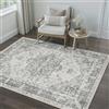 PureCozy Vintage Tappeto Salotto 80x150cm Grigio Antiscivolo Lavabili in Lavatrice Cameretta Tappeti Soggiorno Camera da Letto Office Cucina Carpet Morbido Pelo Corto Rug
