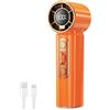 Nexpho Ventilatore Portatile a Mano 3000mAh, Mini Ventilatore USB Ricaricabile con 100 Velocità, Luce LED Integrata, Ventilatore Compatto per Estate, Viaggio, Outdoor e Uso Quotidiano