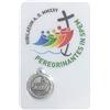 lazzaro italy Santini religiosi Giubileo 2025 Ricordo Ufficiale. IUBILAEUM A.D. MMXXV Peregrinantes in Spem. Gadget Carta tessera con immagine a colori, logo e medaglia placcata argento. Holy card tascabile