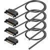 CERRXIAN 4 cavi SATA a 15 pin su 12 V, cavo di riparazione SATA Pigtail 22 AWG 12 V SATA Pigtail per riparazione di sostituzione Sata Port-1,6 FT