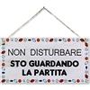 CARISPIBET Non disturbare | segni decorativi targhe decorative per soggiorno decorazioni d'interni regali per lui regole della stanza gli sport calcio ornamento da appendere 15 x 30 cm