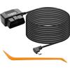 CERRXIAN Cavo di alimentazione Mimi OBD da 3,5 m, cavo di alimentazione OBD a 90 gradi mini telecamera sinistra, monitoraggio 24 ore/modalità acc, 12 V/24 V a 5 V, cavo OBD Drawdown con pulsante