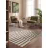 Hanse Home Tappeto in lana Vika, tessuto a mano ed ecologico, design a strisce, moderno, per soggiorno, camera da letto, sala da pranzo, corridoio, grigio, bianco naturale, 120 x 180 cm
