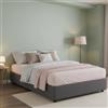 Dmora Talamo Italia - Letto piazza e mezza Arianna, Letto contenitore con rivestimento in tessuto, 100% Made in Italy, Apertura frontale, adatto per materasso Cm 120x200, Rosso