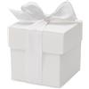 Decoraparty 10x Scatole Bomboniere Porta Confetti con Fiocco, Scatolina Caramelle Portaconfetti Segna Posto per Festa Matrimonio Battesimo Cresima Comunione Anniversario - Bianco