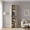 Dmora Armadio Multiuso 2 Ante Suretta 35x190h cm Marrone Rovere 6 Ripiani 2 Ante, 8 Vani