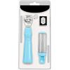 GUTEINTE Kit per Pedicure, Cura dei Piedi, Raschietto per Tallone, Pedicure in Acciaio INOX, Lima per Piedi Scrubber Raspa per Pelle Morta RuvidaRasoio per Calli, incluse 5 Lame di Ricambio (Celeste)