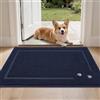 BEQHAUSE Zerbino per interni, 60 x 90 cm, lavabile, per porta anteriore e posteriore, ingresso, corridoio, colore: blu arina