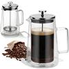 GOMETY French Press 1L Caffettiera a Stantuffo, Pressa per Caffè in Vetro Borosilicato in Acciaio Inox, Caffettiera Francese Resistente al Calore per Caffè e Tè Lavabile in Lavastoviglie