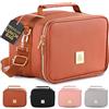 Umami Borsa Termica Piccola in Pelle Vegana, Isolata, Pieghevole, 4L, Nero | 4L, isolata, resistente agli schizzi, tracolla removibile, pieghevole, per ufficio, picnic, viaggi, Marrone Elegante