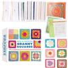 JDCMEI Granny Square Biglietti All'uncinetto, 50 Pezzi Carte Granny Square All'uncinetto, Modelli All'uncinetto Carte Granny Squares per Coperte All'Uncinetto Individuali, Toppe E Altro Ancora