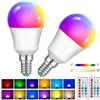 Liuyife 2 Pezzi Lampadine LED Multicolore Dimmerabili Da 5W Che Cambiano Colore, Tipo a Vite E14, RGB+Bianco Caldo, Adatte per L'illuminazione Quotidiana E L'illuminazione D'atmosfera