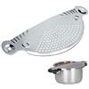 Relaxdays 2 x Scolapasta in acciaio inox, HxL: 32,5 x 13 cm, set per pentole e ciotole, salvaspazio, acciaio, argento