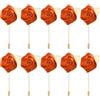 PATIKIL Bottoniere di Rose, 10pz Bottoniere Sposo Matrimonio Tasca Fiore Realizzato a Mano Spilla Revers Boutonniere per Uomini Matrimonio Cerimonia Festa Ballo, Arancione