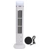 Tyenaza Ventilatore a Torre Senza Lama Portatile a Velocità Regolabile Silenzioso Compatto Salvaspazio USB Ventilatore a Torre Silenzioso con Luce per la Camera da Letto (White)