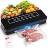 Goxiry Macchina sottovuoto 6 in 1 domestica, macchina sottovuoto con aspirazione potente da 65 kPa, macchina sottovuoto per alimenti, include 10 sacchetti trasparenti per la conservazione degli alimenti