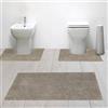 Generico Susanna Home - Set 3 Tappeti da Bagno in Microfibra Shaggy Antiscivolo, Tappeto Rettangolare, Giro Water e Giro Bidet, Super Assorbente, Morbido e Lavabile - Disponibile in Diversi Colori (TORTORA)