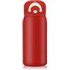 Boziee 350ML/200ML piccola thermos in acciaio inox con chiusura a scatto, thermos BPA-frei, isolante, mini bottiglia termica sottovuoto per sport, viaggio, scuola, outdoor (Crema Rosso, 350ML)