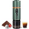 CONQUECO Macchina da caffè portatile con capsula di espresso - 12 V Macchina da caffè elettrica con batteria - per auto camion e viaggi - compatibile con capsule originali Nespresso e capsule L'or